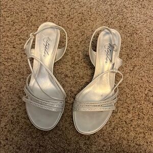 Elegant Silver Heels by Liz Claiborne